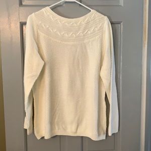 White boat neck sweater